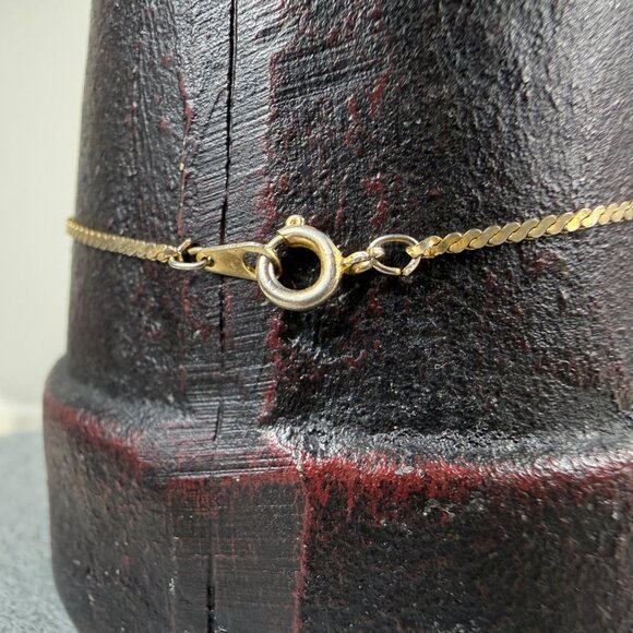 Vintage Gold Tone Serpentine Chain Bracelet 7" - Picture 3 of 6